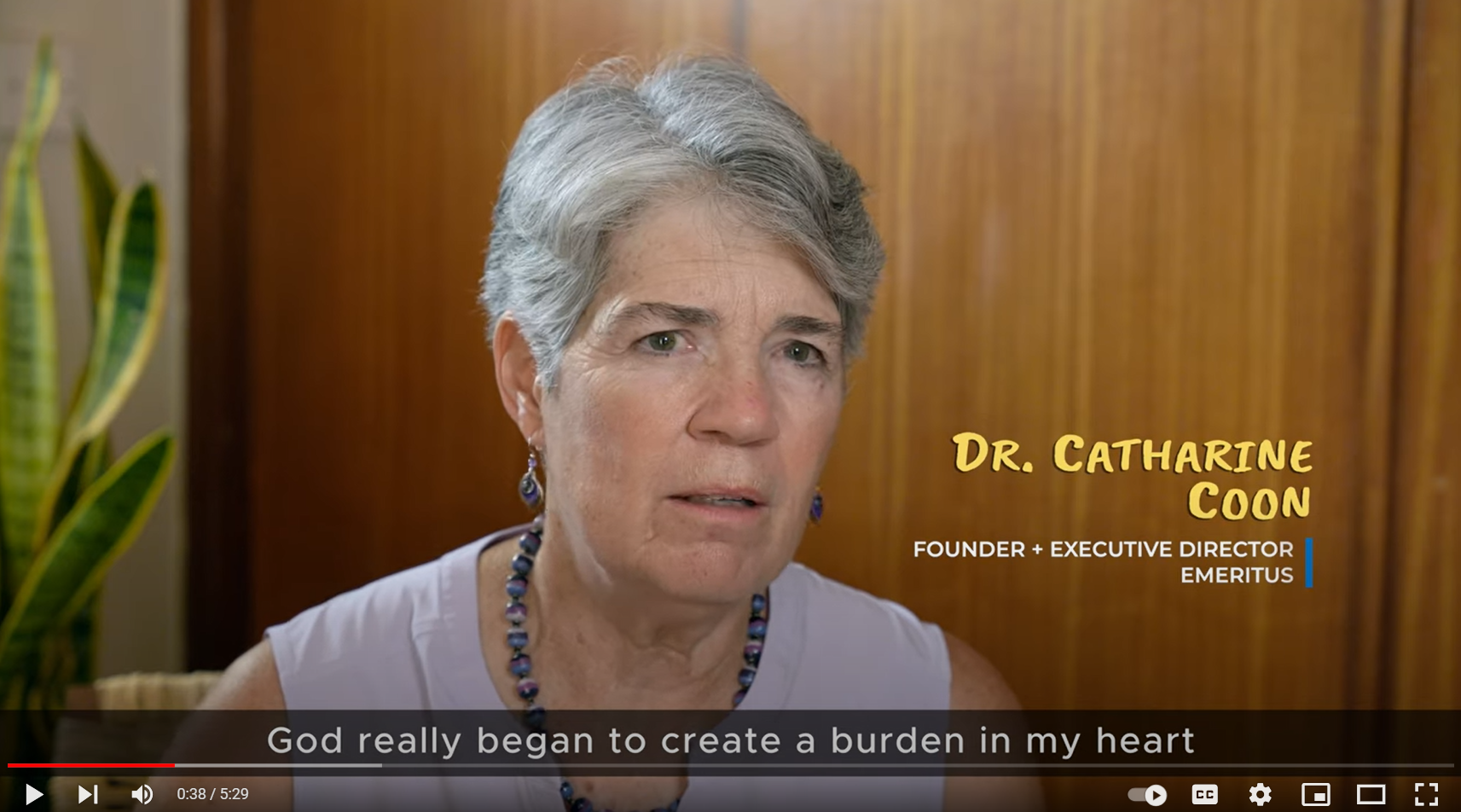 Screenshot of Dr Catharine Coon