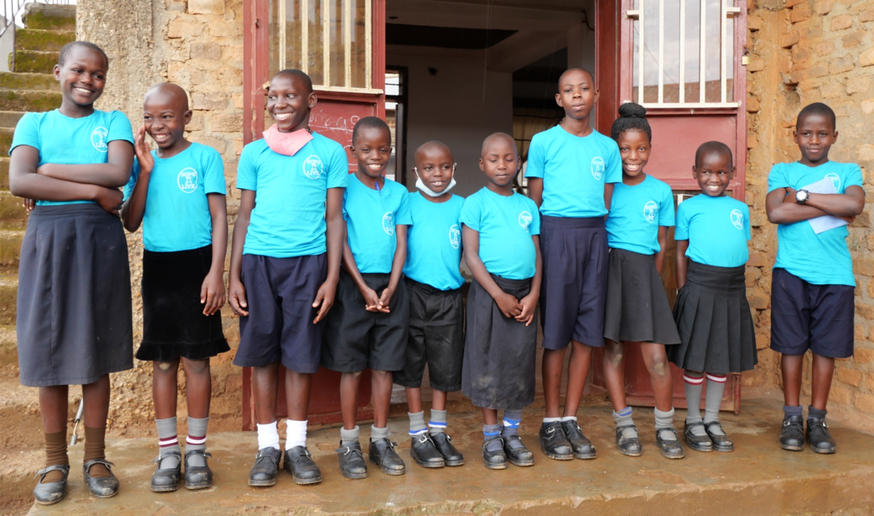 students with new shoes