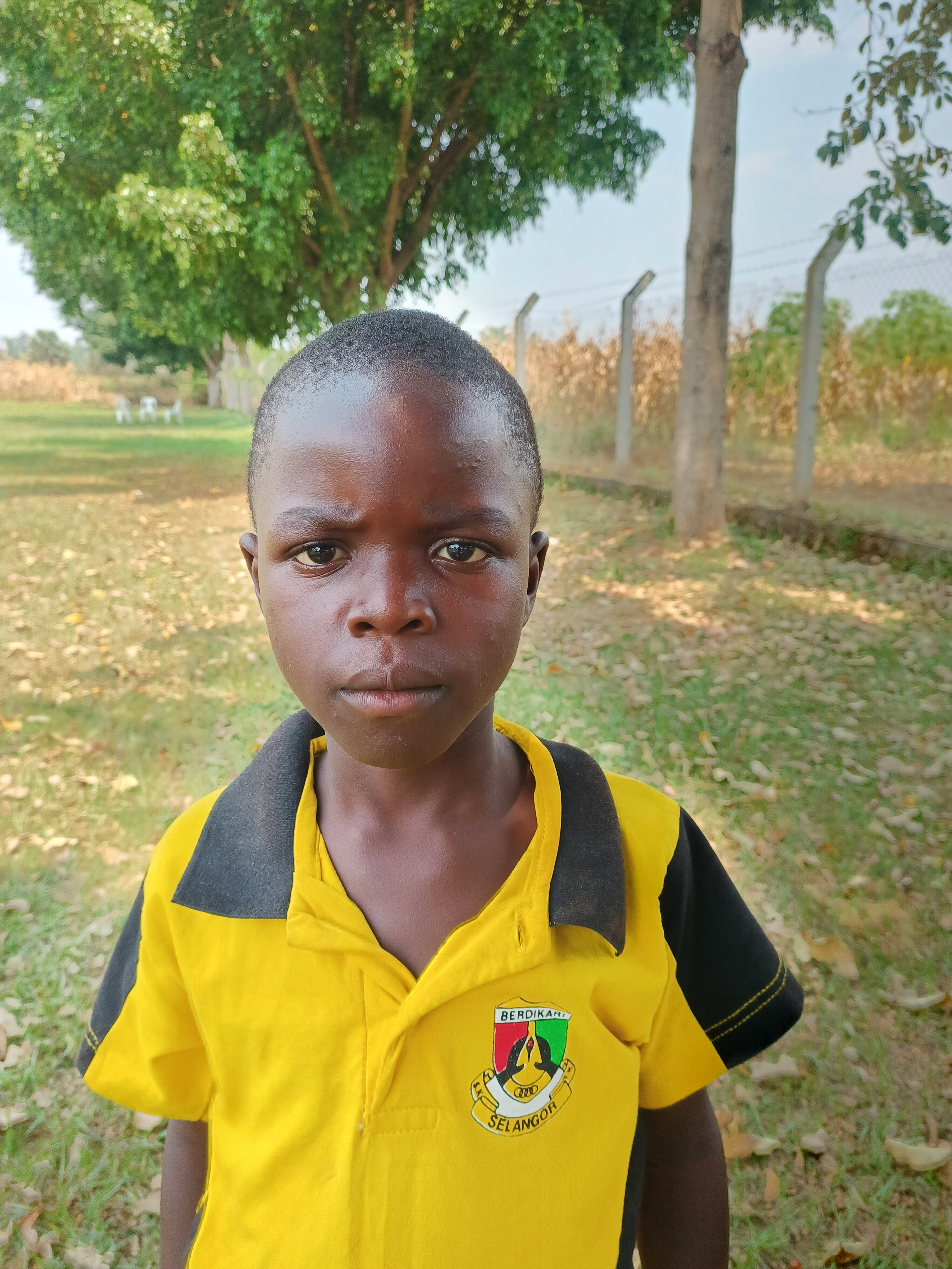 Boy with serious face