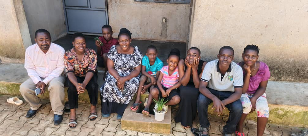 Beatrice and extended family Large family seated